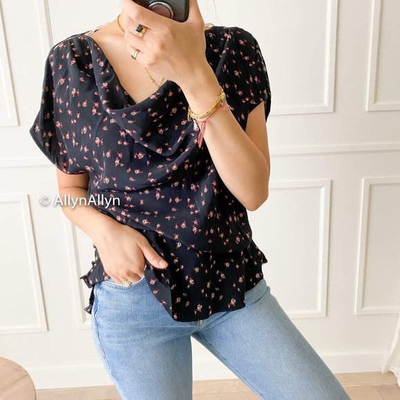 Rachel Comey Tops - Rachel Comey Silk Blouse - Draped Cowl Neck - XS